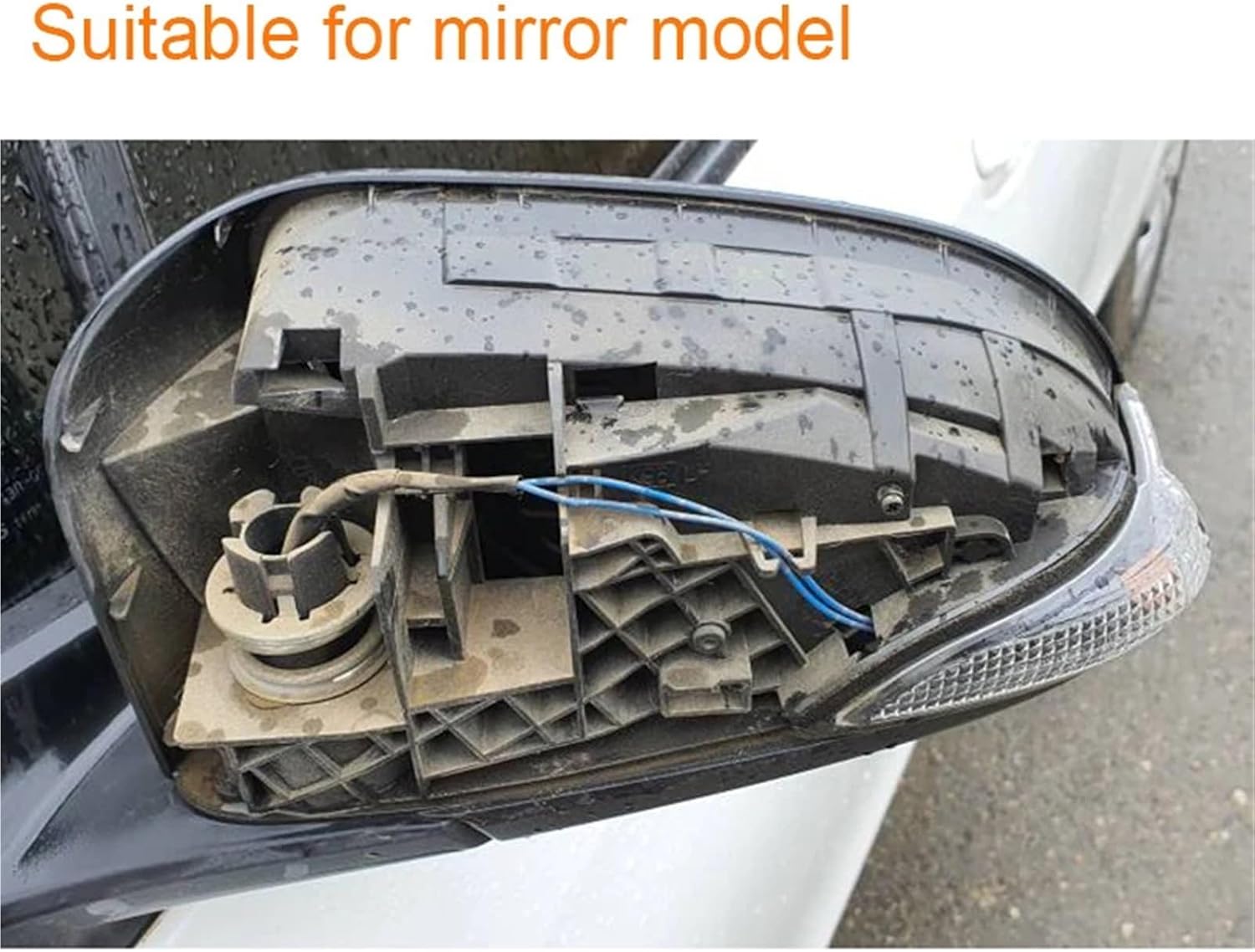 ドアミラー カバー 車用アクセサリー、トヨタ ヴィッツ 2012-2019 バックミラー カバー ハウジング 蓋ケースに適合。 サイ