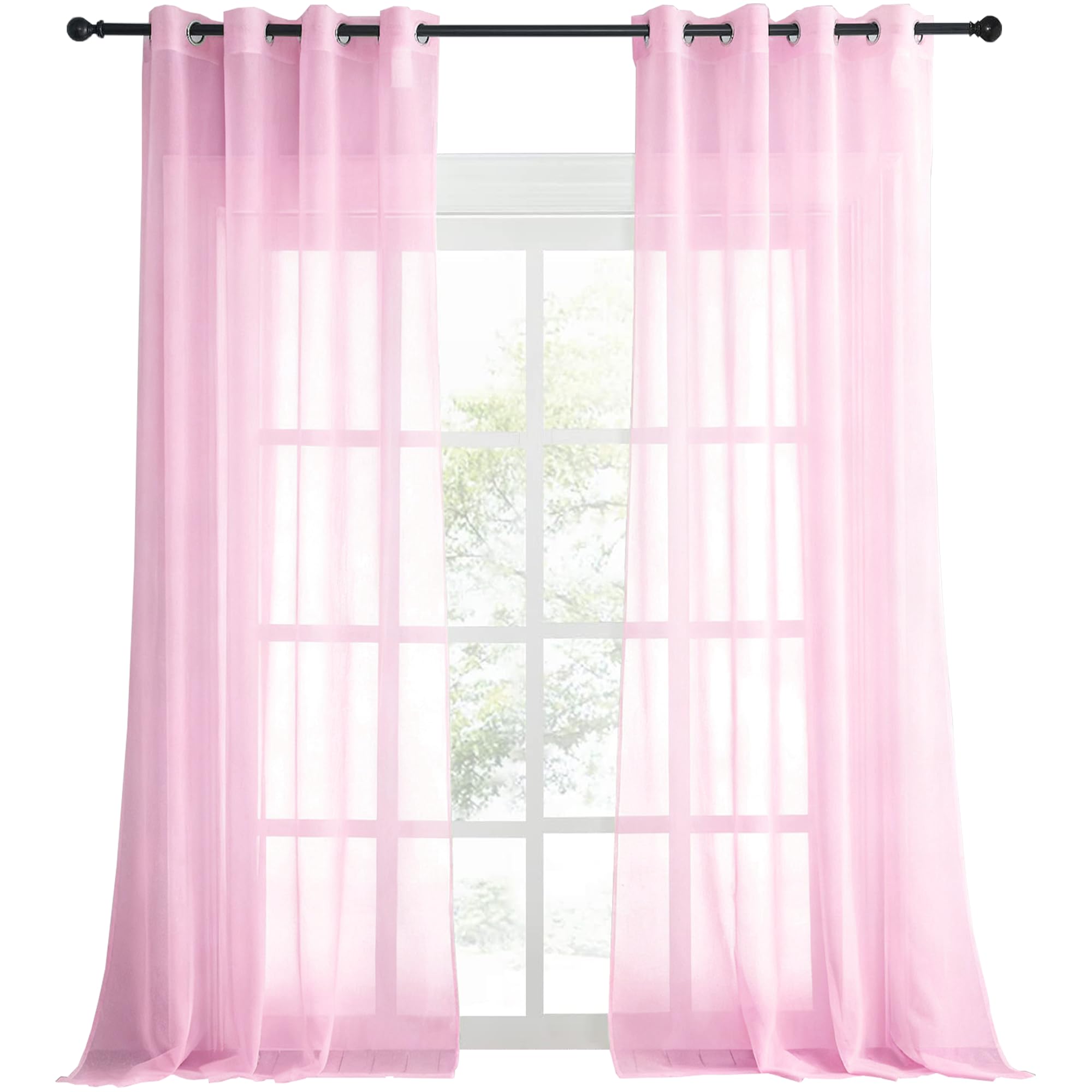 Rideau anti chaleur rose 240x240 contre le soleil et le vis-à-vis