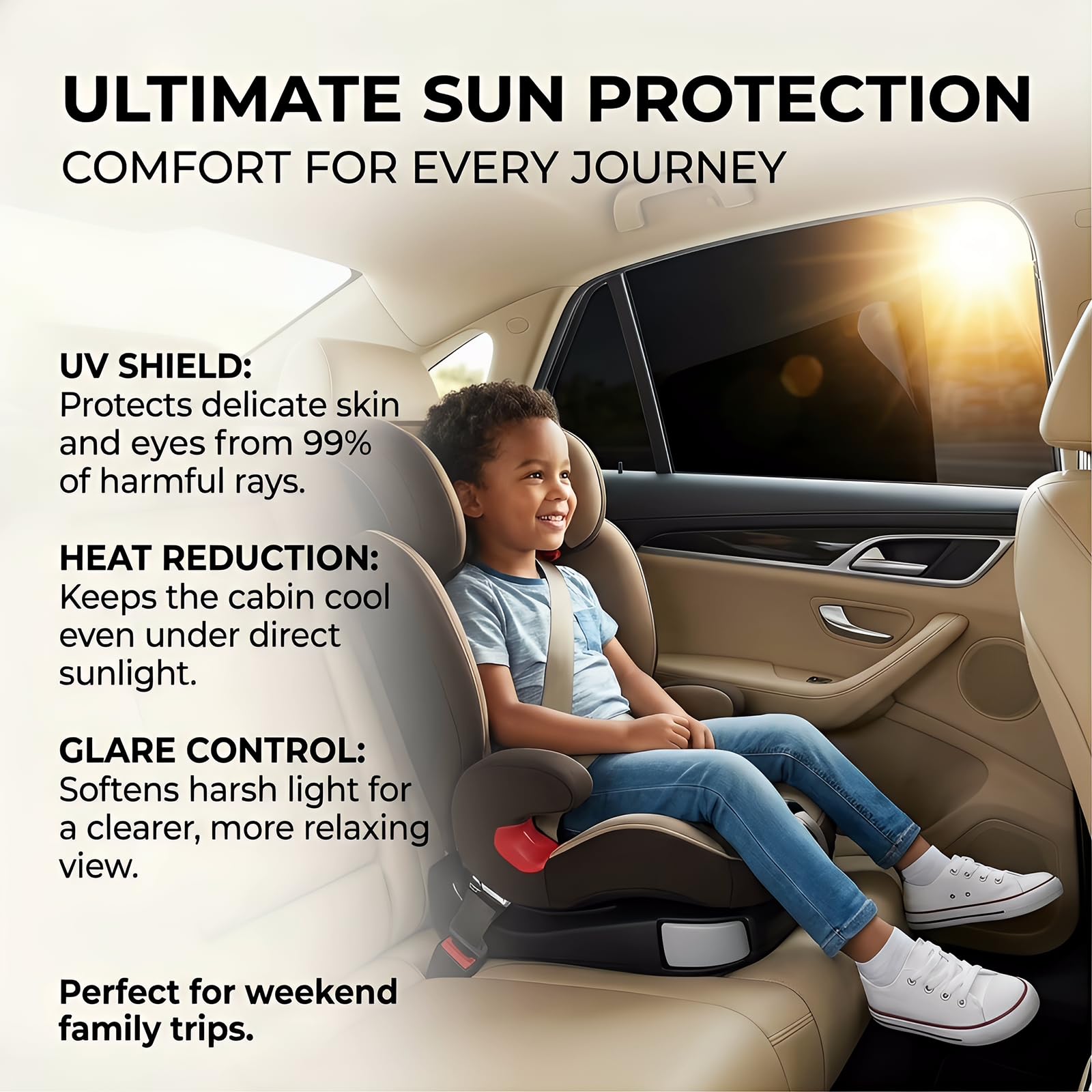Film teinté pour voiture - 75 x 600 cm - 35 % VLT - Film teinté autocollant - Film de protection solaire avec protection UV et IR - Protection contre la chaleur et l'éblouissement - Film brise-vue