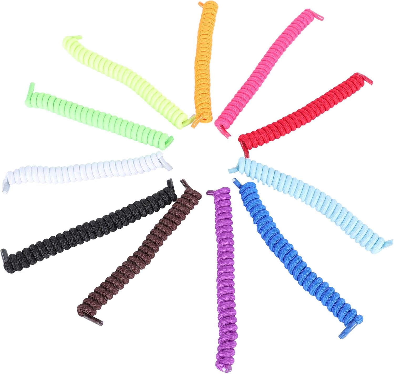 Beavorty 11 Pairs Elastic No Tie Shoelaces Flat Stretch Shoe Laces for Sneakers Lazy Shoelaces Convenient for Running and Sports Shoes