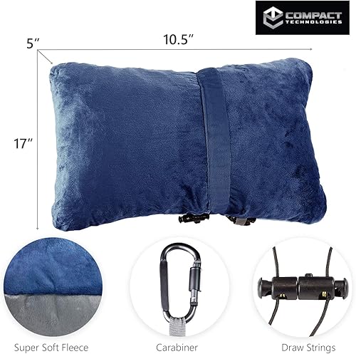 Miniatura 4 de Almohada de viaje compacta fabricada con espuma viscoelástica triturada y tela polar súper suave para una máxima comodidad en los viajes. Diseño