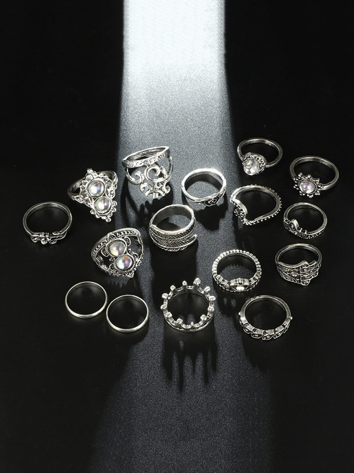 Astonish Oxidised Rings Set of 3