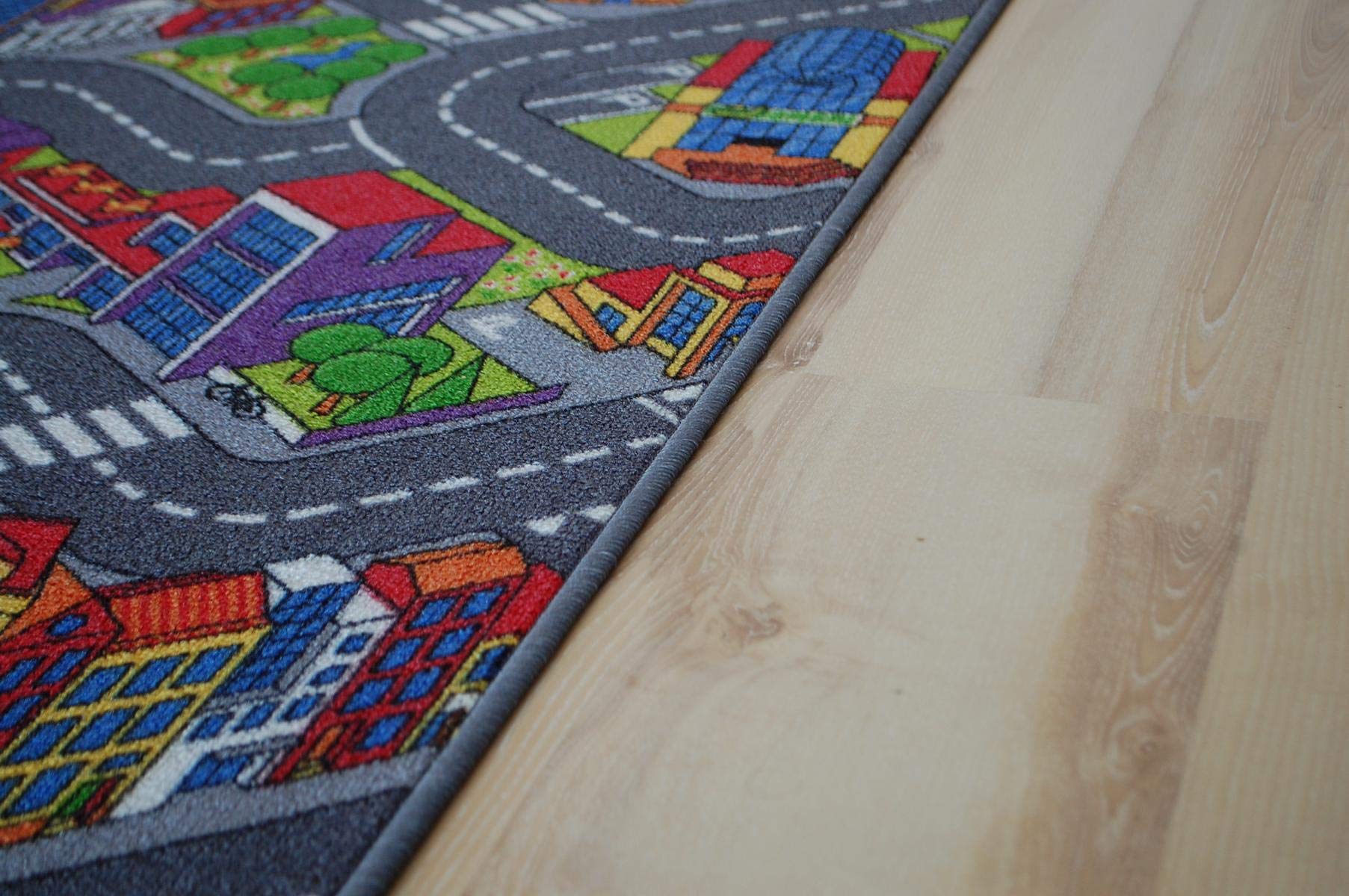 Straßenteppich Spielteppich Citylight Big City Stadt Kinderteppich Verschiedene Größen (300 x 400 cm)