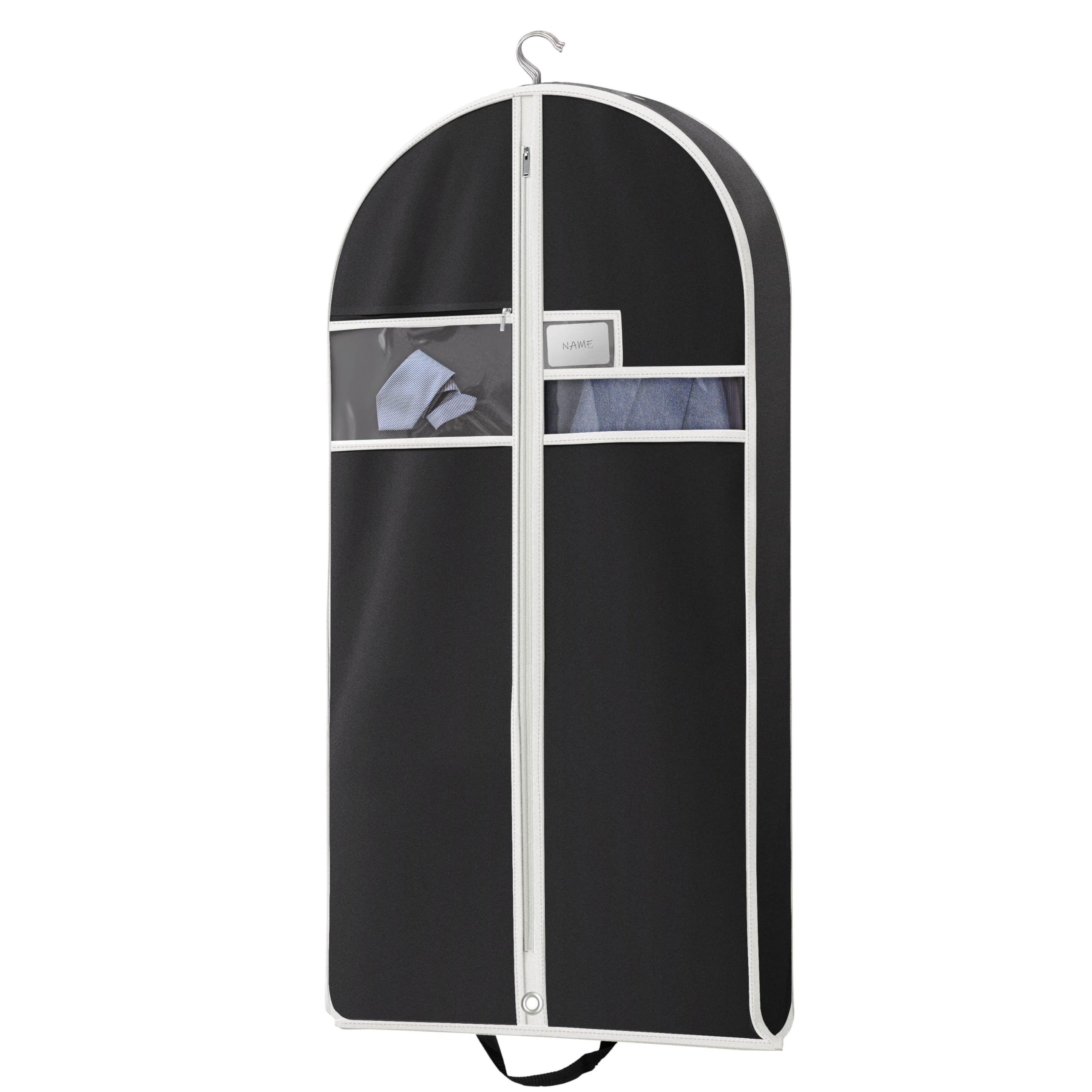 Lazebox Garment Bags for Travel and Closet Storage with Zipper Pocket, Heavy Duty Waterproof Hanging Suit Bag with Handles for Suits, Coats, Jackets, Shirts, 43 inch
