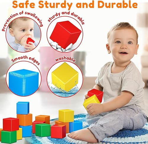 Miniatura 3 de Bloques magnéticos para niños pequeños, juguetes de bloques de construcción para niños de 3, 4, 5, 6, 7 y 8 años, cubos magnéticos de 1.42 pulgadas