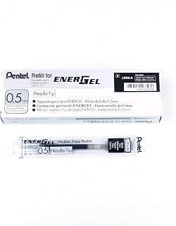 Refill for Pentel EnerGel (BLN75, BLN105, BLN115), 0.5mm, Black Ink, 0.5mm