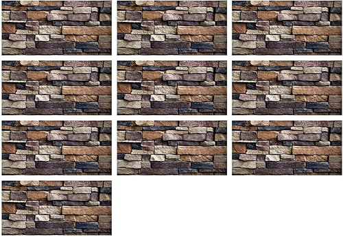 Azulejos autoadhesivos para pared de baño, 10 hojas de azulejos adhesivos en la parte posterior, calcomanías adhesivas para azulejos en la parte