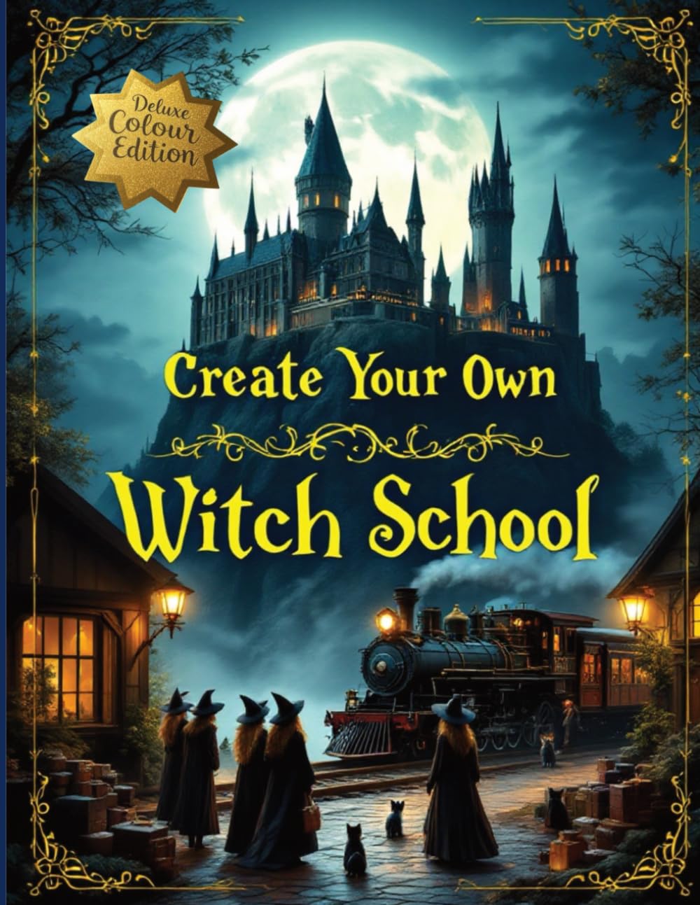 Create Your Own Witch School | perfect gift for boys & girls age 8-12: deluxe colour interior version | for fans of magical worlds (Create your own Magic school series)