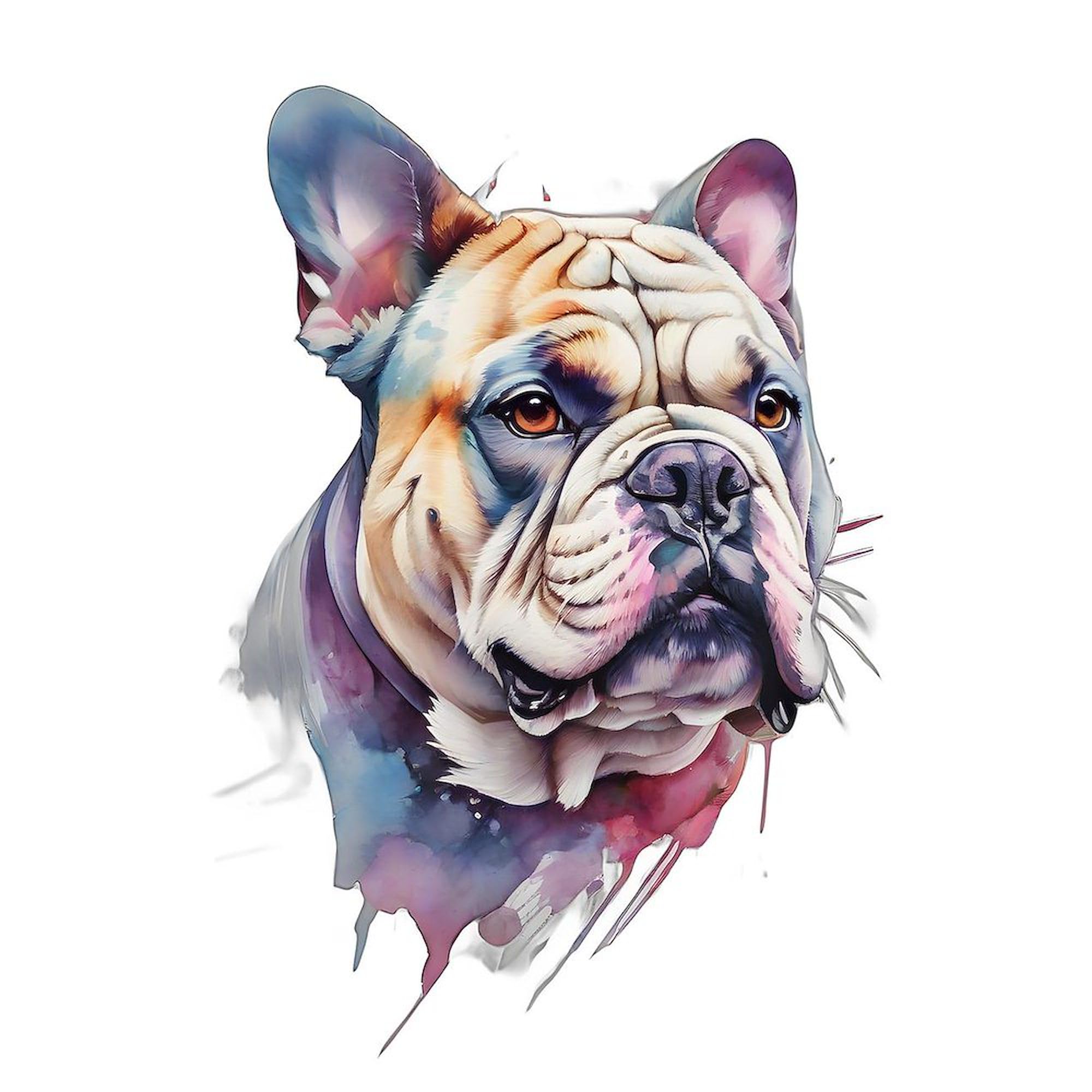 CafePress Watercolor Bulldog 4