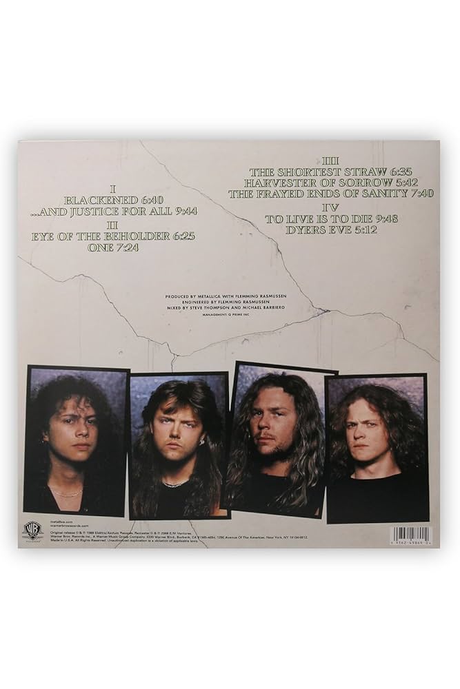 And Justice For All (Standard Vinyl): Metallica: Amazon.ca
