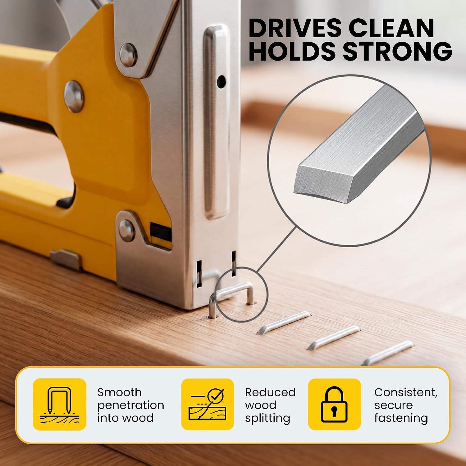STRIKER T50 Staples, 3/8 Inch Heavy Duty Staples for Staple Gun, Galvanized 20 Gauge 3/8 Inch Crown Staples for Upholstery, Construction, Carpet Installation (5,000 Count)