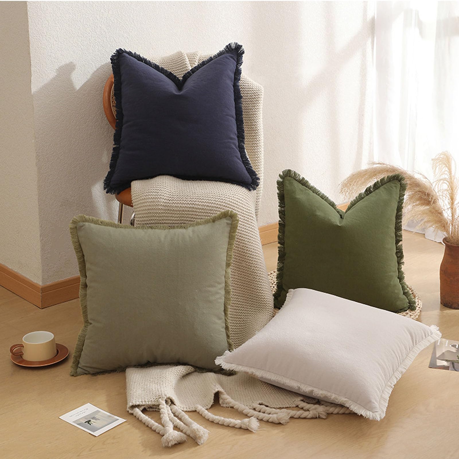 Frange Decorative in Poliestere, Fodere per Cuscini