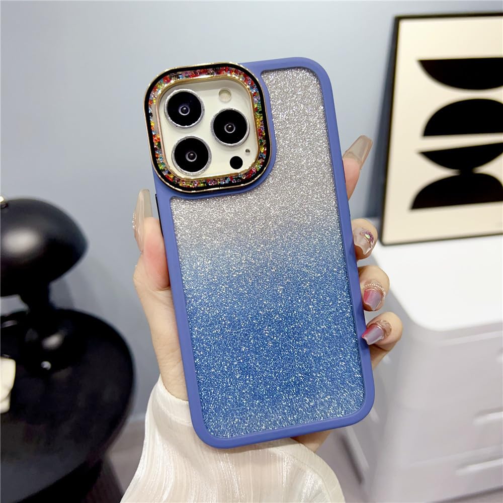 Coque transparente à paillettes iPhone 14 Pro antichoc acrylique dos rigide pour smartphone
