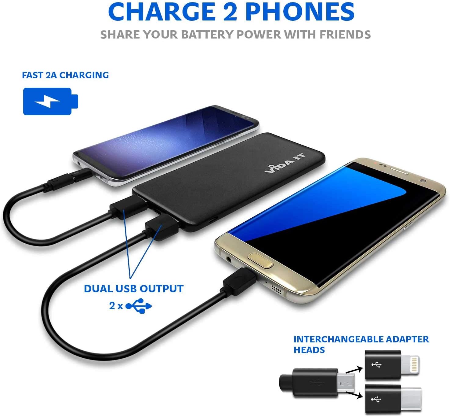 Ultra Slim 5V 2A Power Bank for Heated Vest Rechargeable Heated Jacket Battery Pack Pocket Size Thin 5000mAh Portable USB Charger for Heated Clothing, Scarf, Coat, Pants, Cell Phone USB-C Power Pack - Image 4