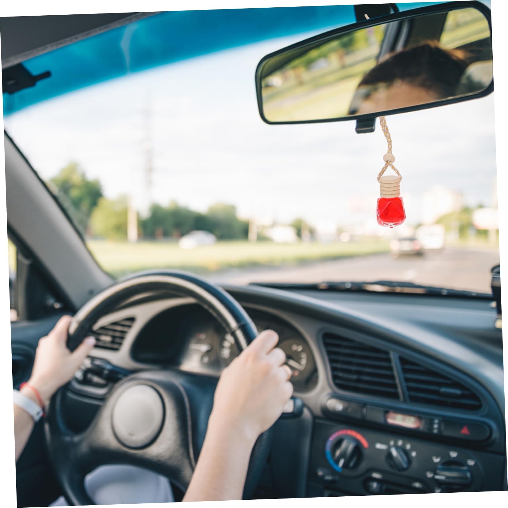 ULTECHNOVO 12pezzi Diffusori Di Essenze Per Auto Con Design Unico Decorazioni Per Auto e Fragranze Bottiglie Di Per Profumi e Oli Essenziali Arancione