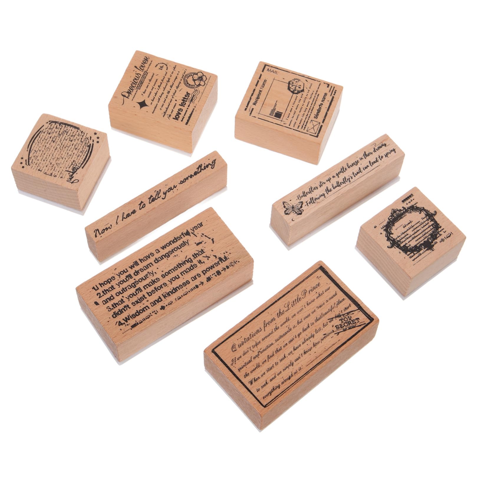 Lurrose 40pezzi Timbri Per Crafting e Decorazioni Timbri Per Artigianali e Chiari