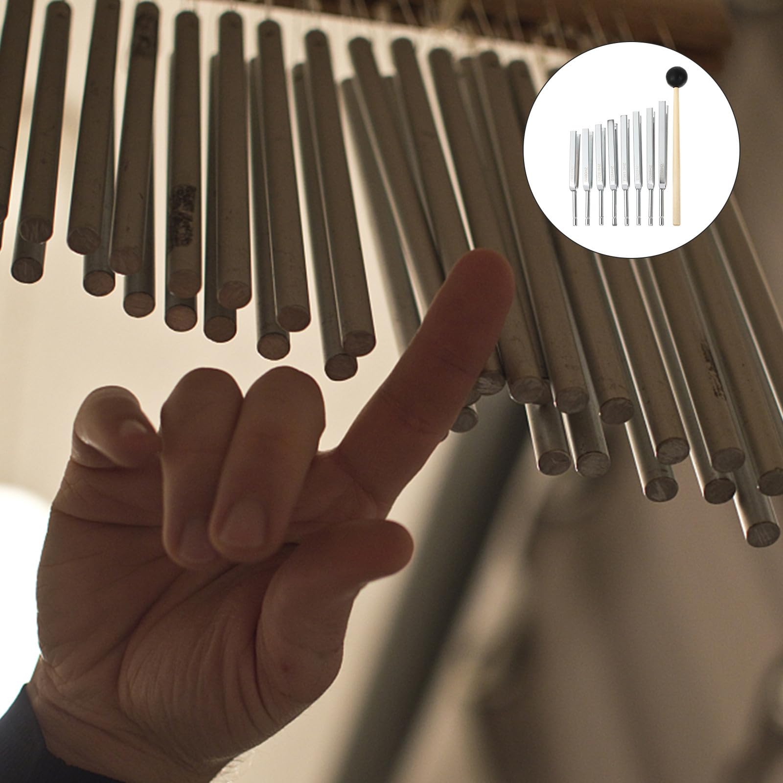 IMIKEYA Professionelle Stimmgabel aus Aluminium für Bratsche und Violine Robust Rostfrei Einfach zu Bedienen für Musikunterricht und Instrumentenstimmung