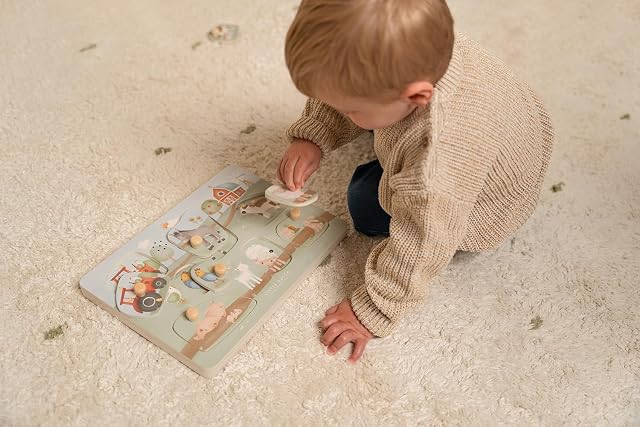 Foto 4 de 7 de Little Dutch 7140 FSC Puzzle de agarre de madera con sonidos Granja - Little Farm