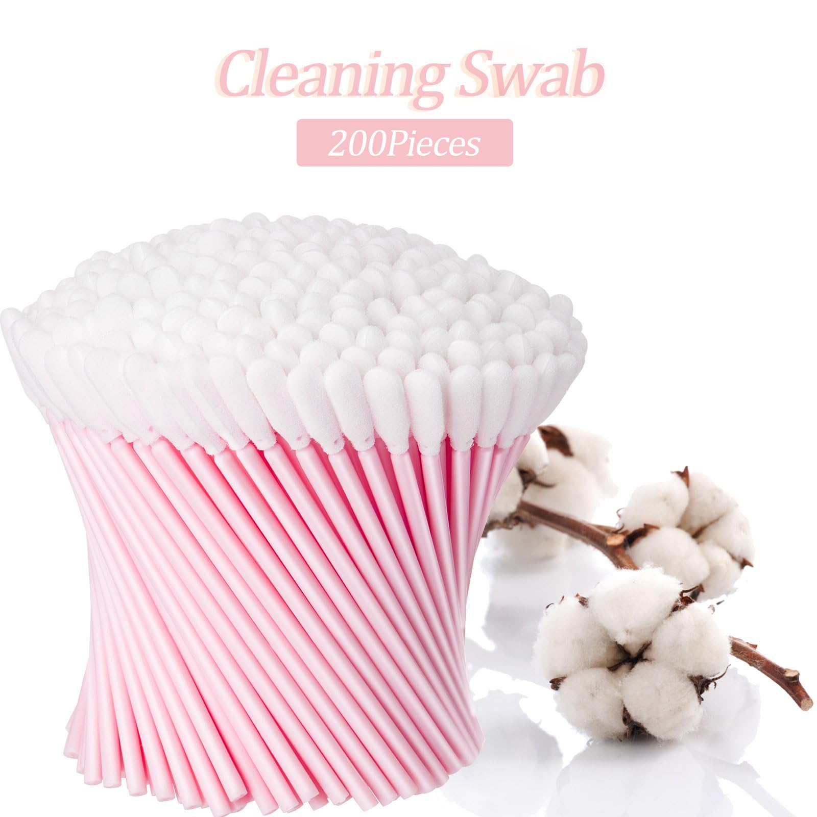 Zhengmy 500 Pcs Foam Swabs for Printer Head Camera Lens 3.66 Inch,Pink — Amazon image 7