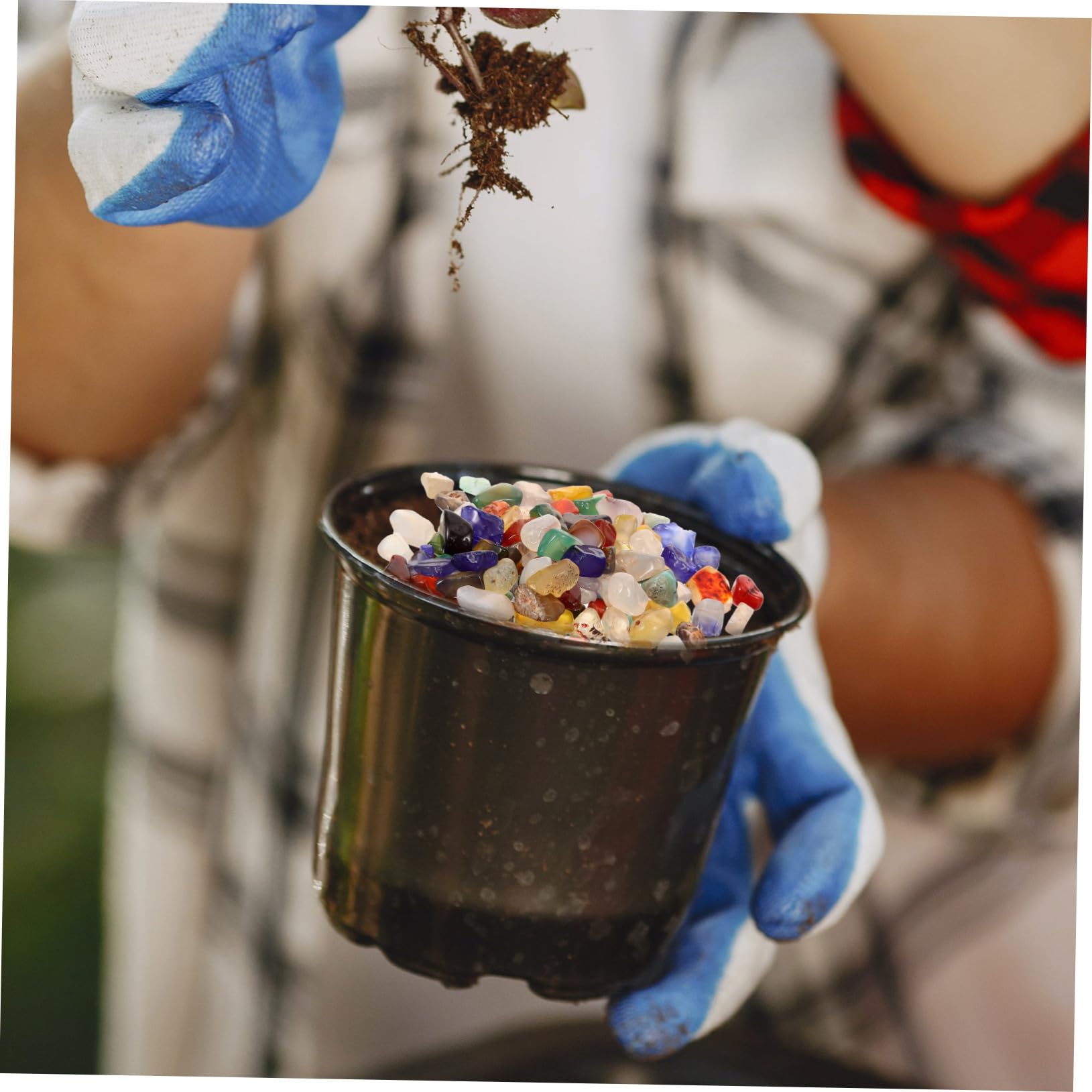 DOITOOL 3 Sätze Farbige Natursteine für Aquarien Diy Dekorationen Hochwertigem Material für Fischbehälter und Gartenlandschaften