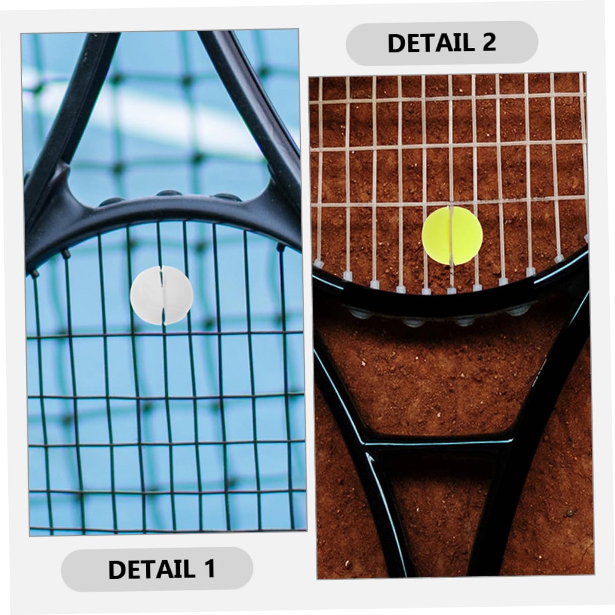 GAROZATION Tennis Racket Vibration Damper Knot 2 Pack Tennis Racket Dampener Plastic