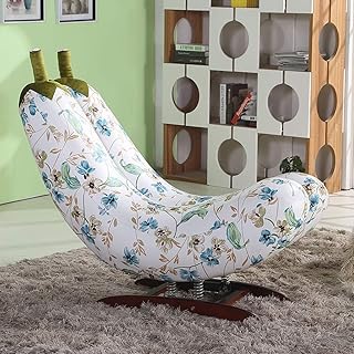 YDLOP Silla Mecedora para Sofá Berenjena, Cojín De Esponja De Madera Sillón - Cuero/Franela 1121-YY (Color : Leather-A)