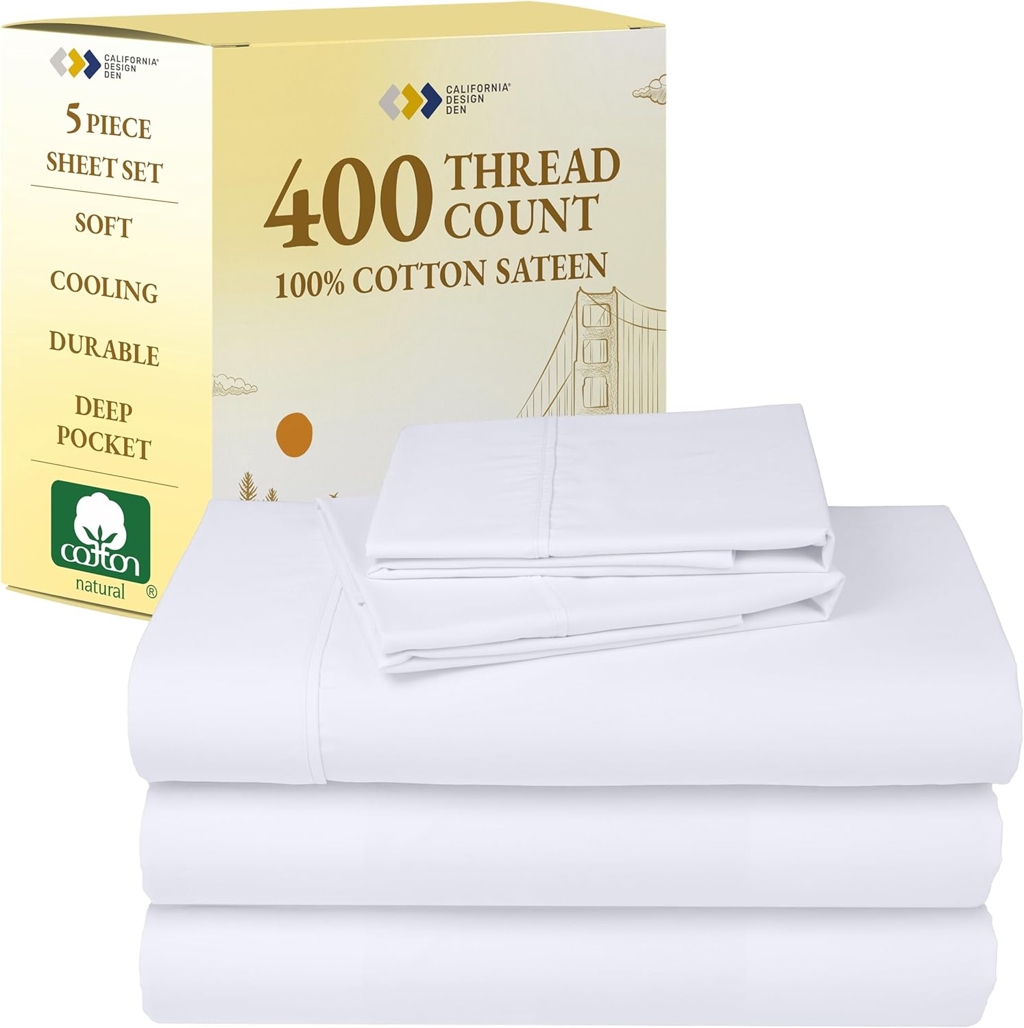 California Design Den split king sheets for adjustable bed