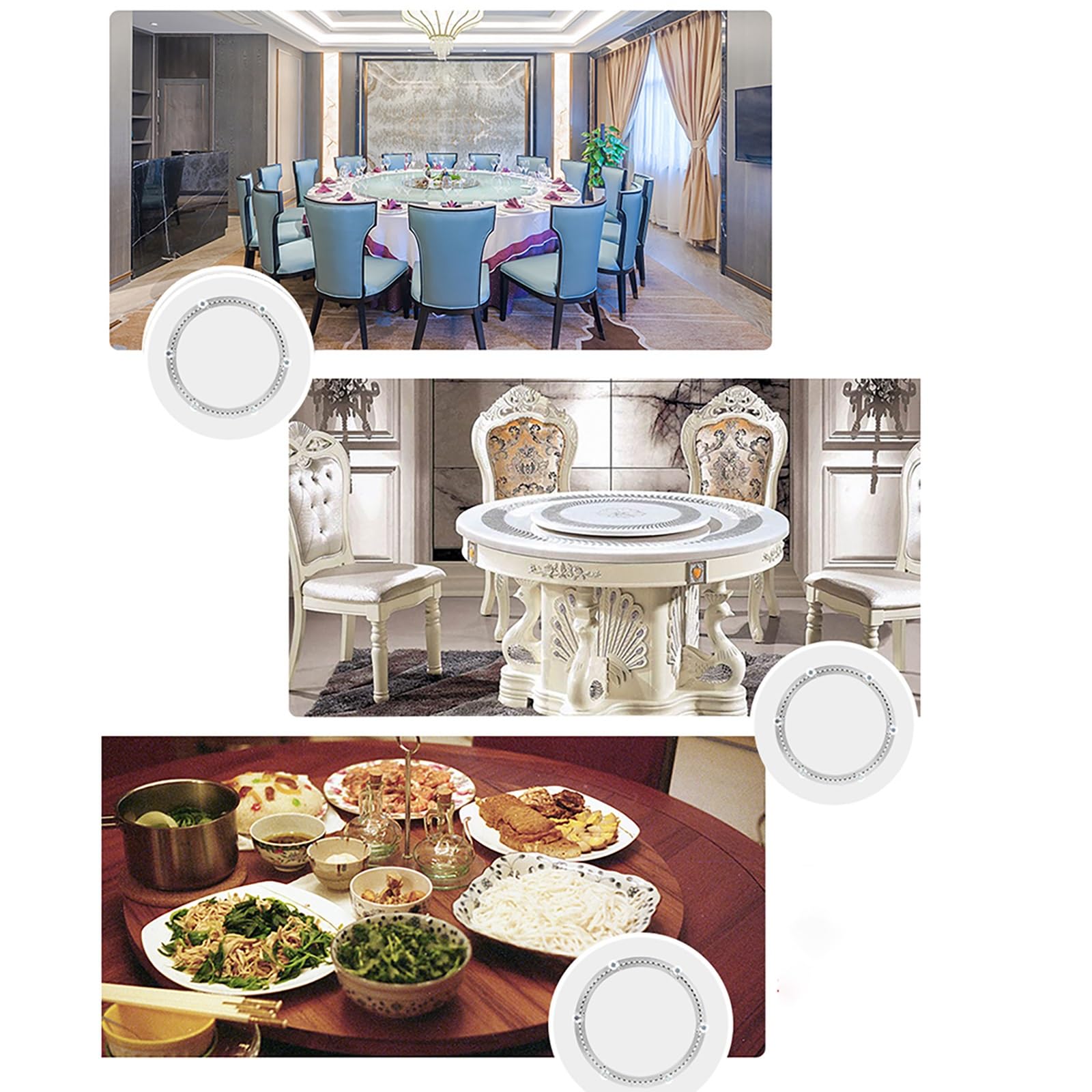 Plateau tournant Lazy Susan 20 cm-30 cm-50 cm - Robuste - Plateau tournant en alliage d'aluminium - Plateau tournant à roulement Lazy Susan (400 mm)