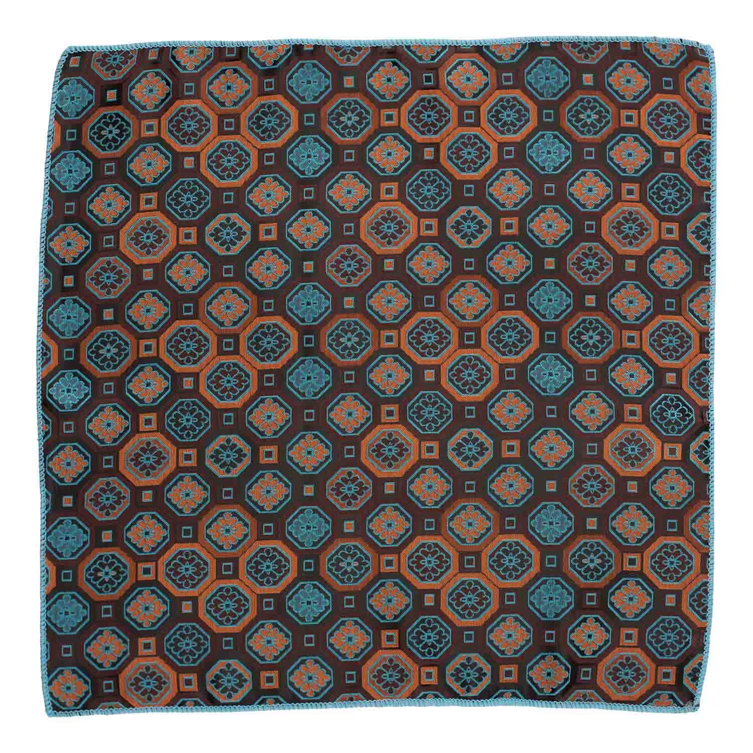 Buzz Blue Floral Microfiber Pocket Square For Men-image-13