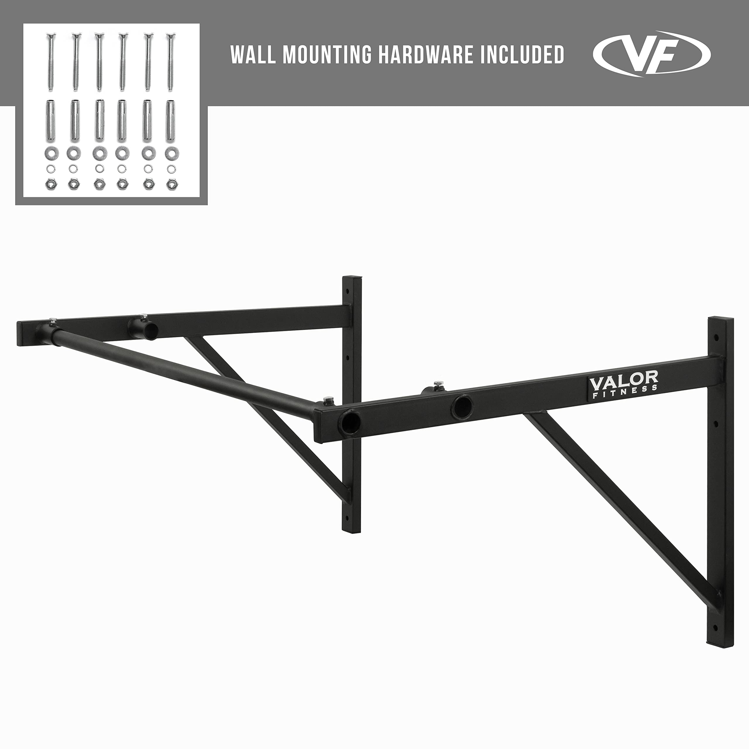 Valor Fitness CHN-3 Straight & CHN-UP Multi Grip Wall Mounted PullupChin Up Bars for Home Gym Exercise and Workout product thumbnail 4
