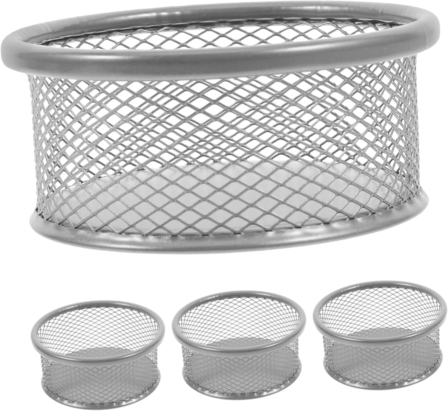 TEHAUX 20pcs Mesh Pen Holder Desk Organizer Pencil Shaped Container Office Supplies Clip Storage Box