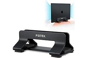 Vertical Laptop Stand with Space-Saving Aluminum Construction