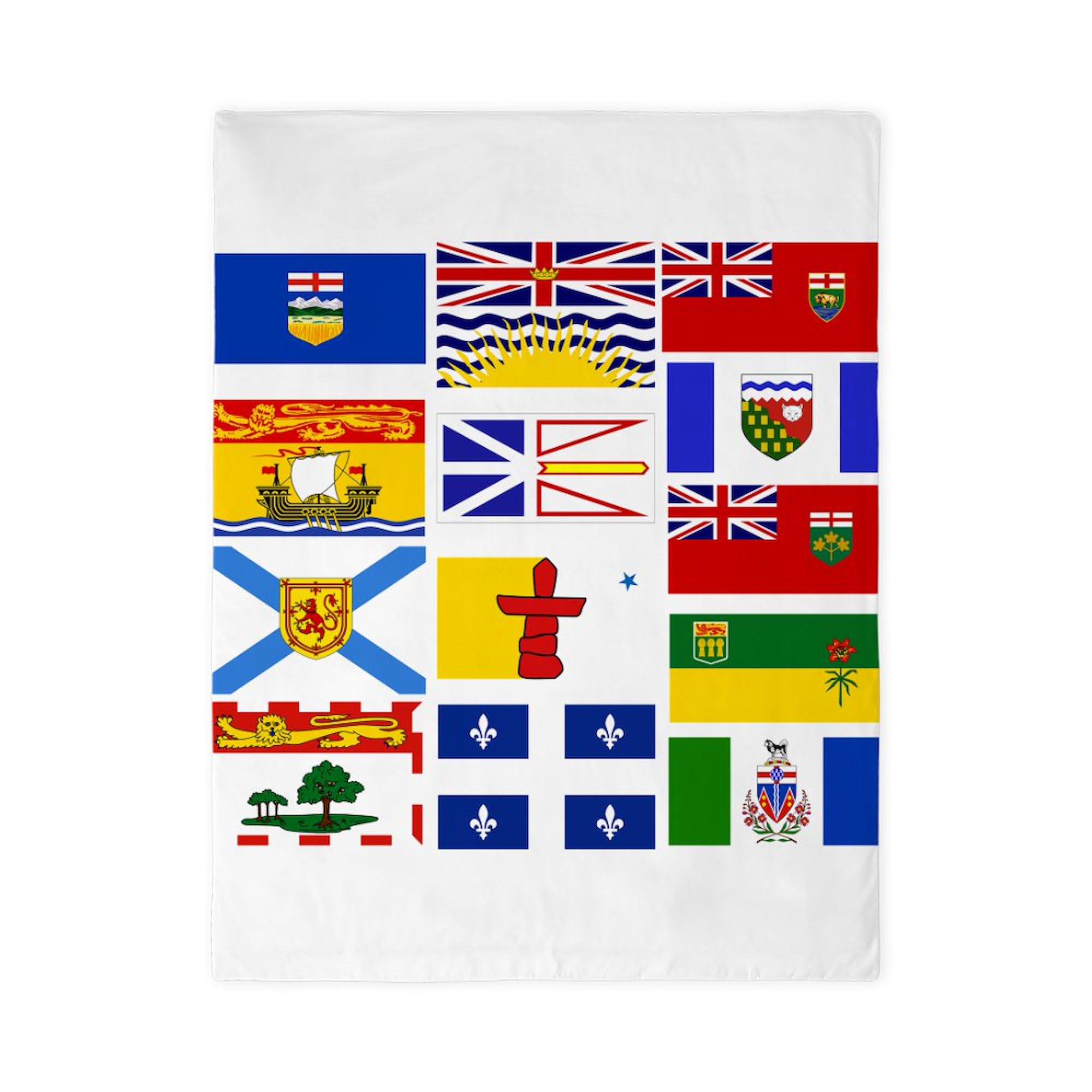 CafePress Canadian Provinces Twin Duvet Cover, Printed Comforter Cover, Unique Bedding,