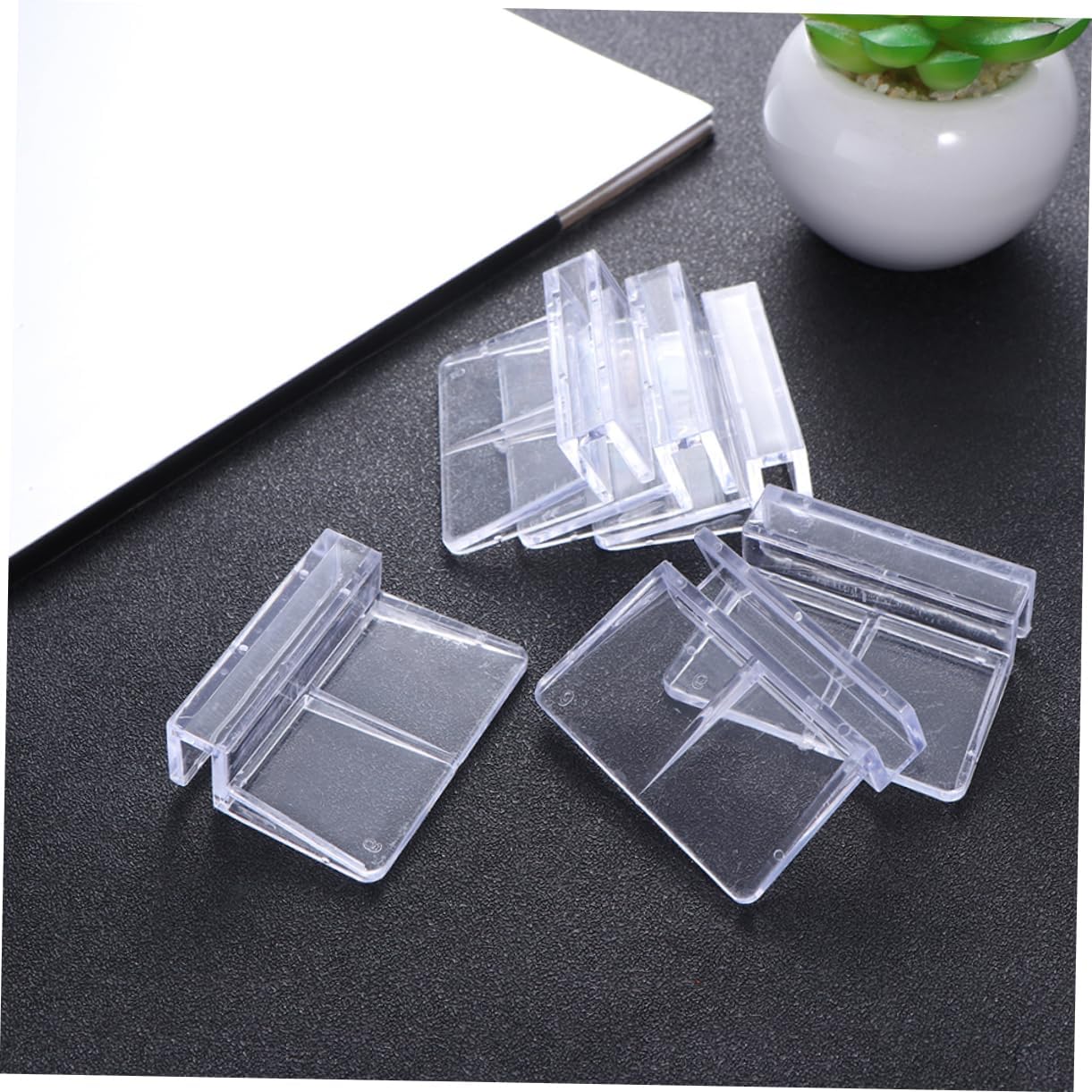 Ipetboom 2sets Support Brace for Fish Tank Cover Aquarium Stand Plastic 5-6mm Glass Tank Safe for Fish 10pcs*2