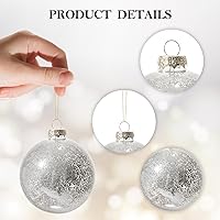 Vista 129 de DN DECONATION Deep Red Glass Christmas Ornaments, Set of 9, 3.15' Hanging Christmas Baubles for Xmas Tree Decoration, Wedding Party Gift