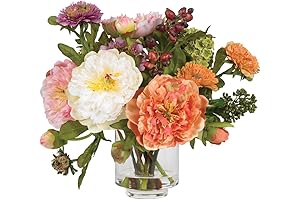 Nearly Natural 4689 Mini Peony Silk Arrangement, (Set of 3)