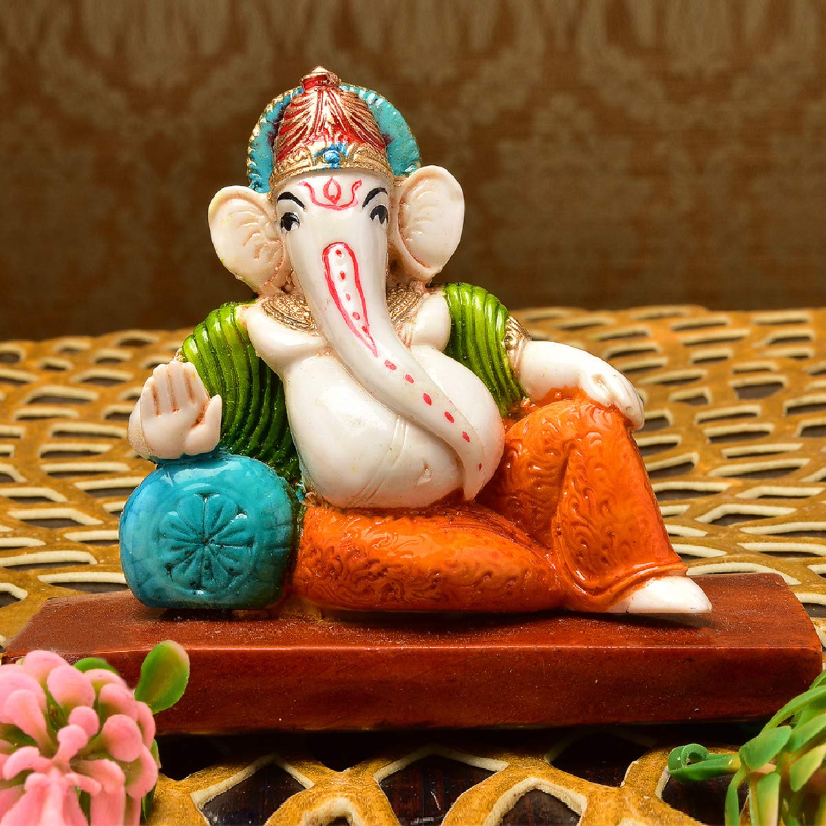 Handcrafted Lord Ganesha Figurine - Eco Friendly Idol -3 Handcrafted Lord Ganesha Figurine - Eco Friendly Idol -3