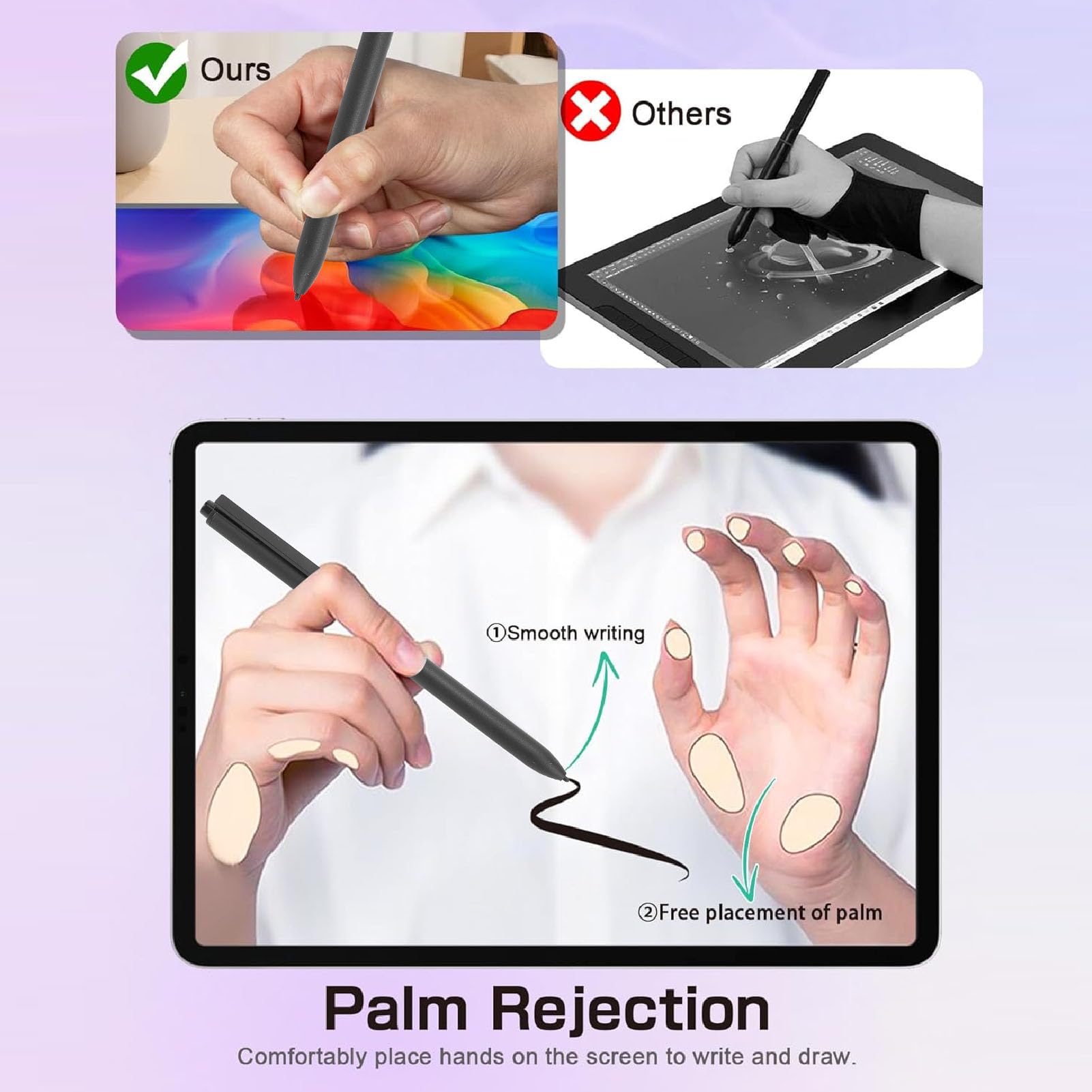 VBESTLIFE EMR Stylus Pen, 4096 Poziomy Ciśnienia Obsługa Przechylania z gumką i Końcówkami, dla Niezwykłych 2 1, dla Tab S6 S7 S8 S9, dla Książki, Note, dla Pisarza