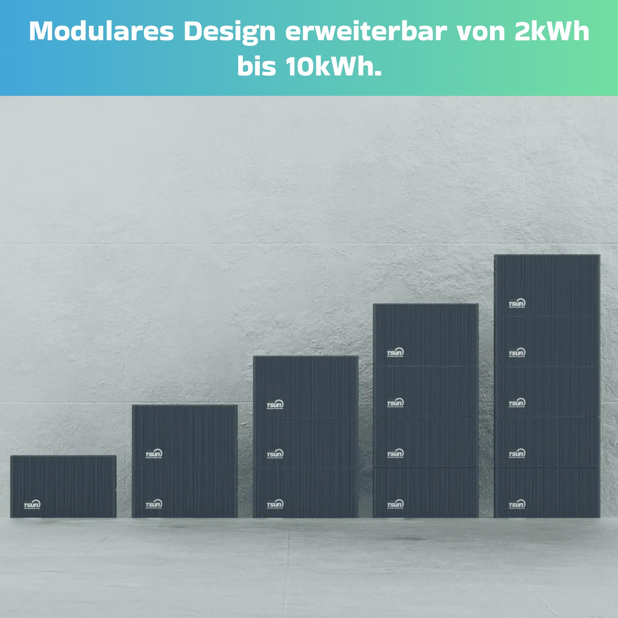 SUNNIVA® 1840W Balkonkraftwerk mit 4,02 kWh Speicher TSUN SOLARCAN TSOL-DCU2000Lite, BIFAZIAL FULLBLACK komplett Steckdose, PV Solaranlage Komplettset mit Solarspeicher, 4x 500W Glas-Glas Bifacial