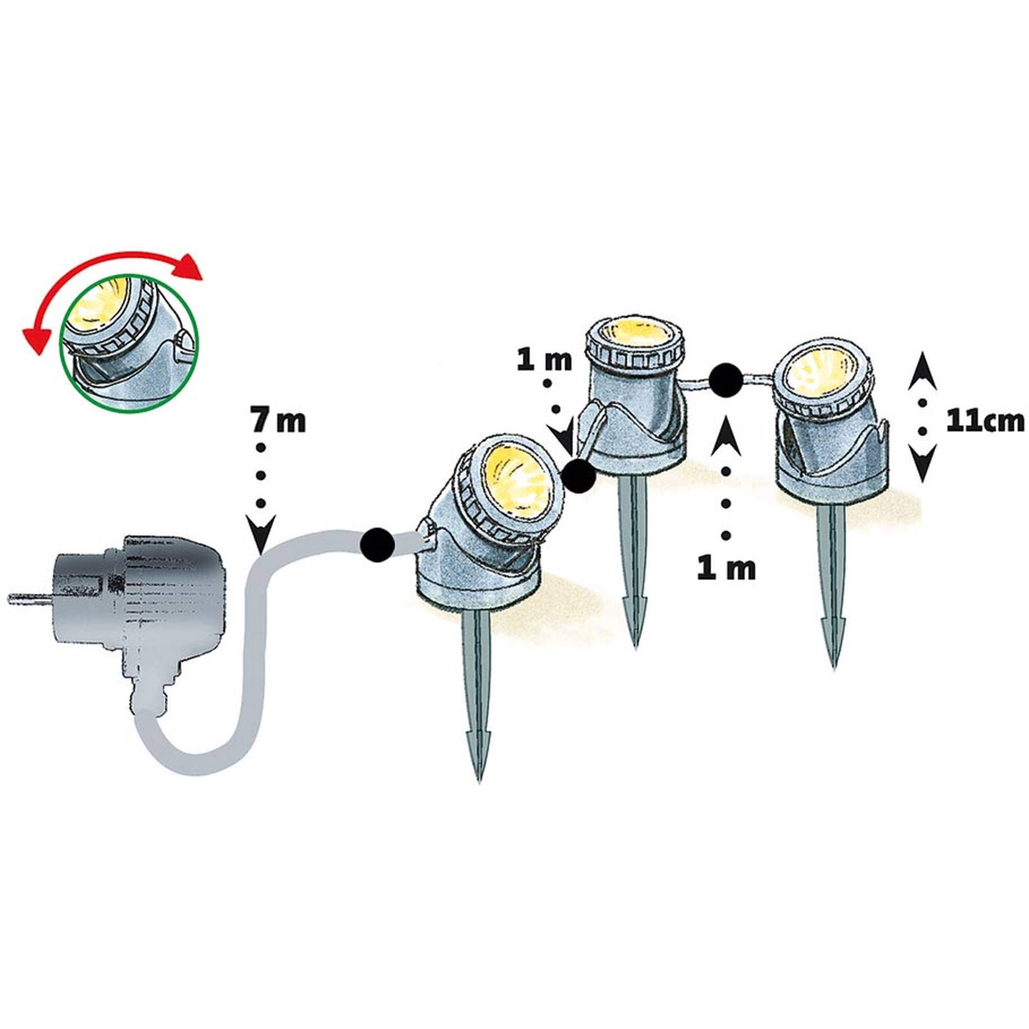 Stagno e Garden Light, Set di 3 LED