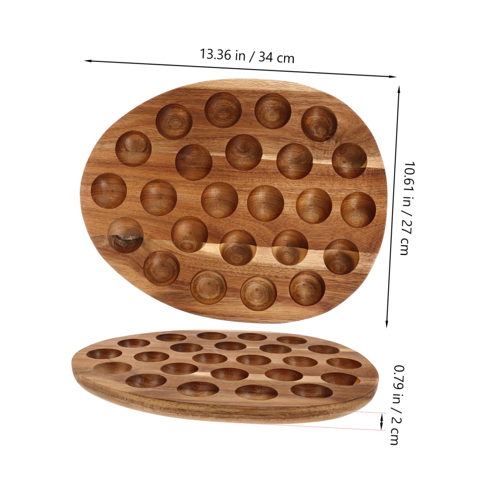 ABOOFAN Huevera De Madera Natural para Nevera 24 Compartimentos, Soporte Organizador para Huevos De Gallina, Bandeja Resistente para Almacenamiento Cocina y Refrigerador
