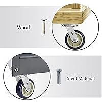 Vista 3 de Caster Wheels 8 inch Heavy Duty Casters, Industrial Casters with Polyurethane Wheel and Precision Ball Bearing-1200 Lbs Per Casters-Widely Used in