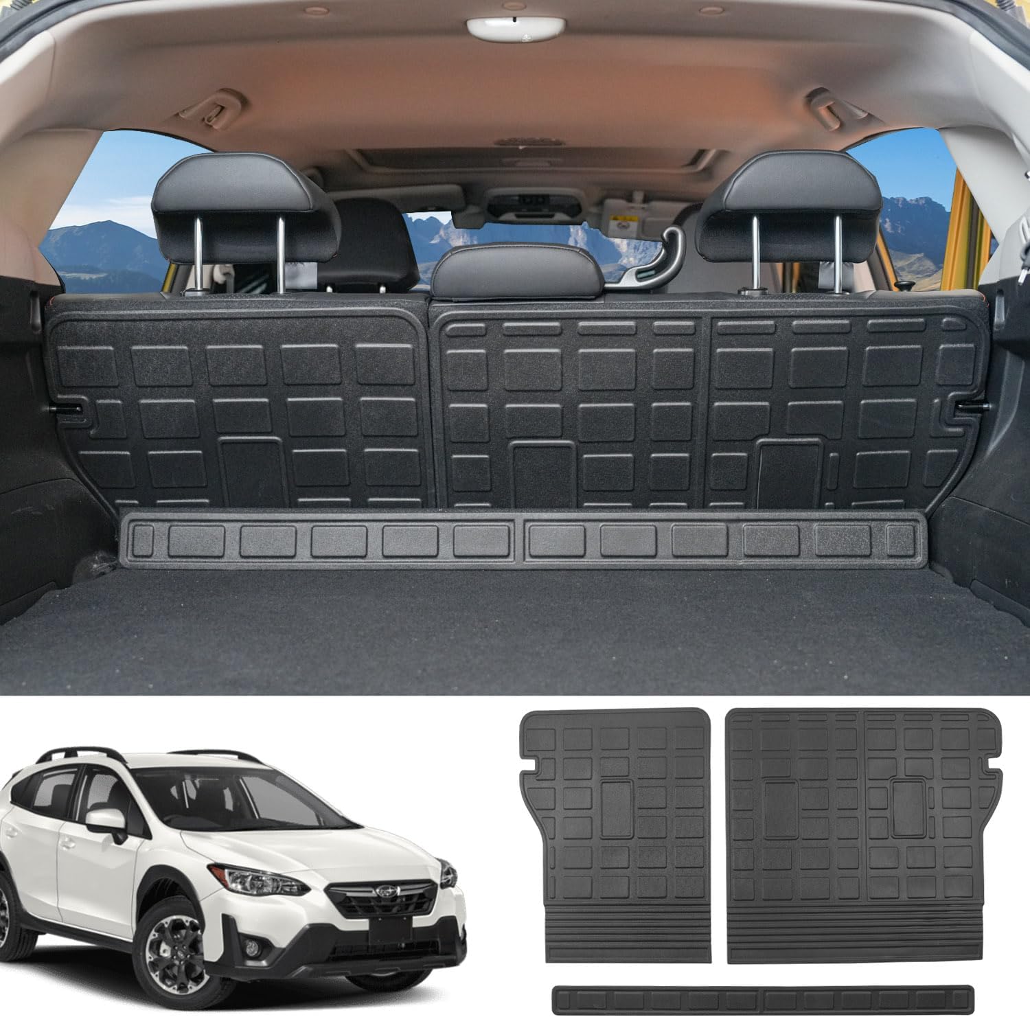 powoq Cargo Mat Compatible with 2018-2023 Subaru Crosstrek XV Trunk Mat Non-Hybrid Backrest Liner Impreza Hatchback Trunk Cargo Liner Replacement for 2018-2023 Subaru Crosstrek Accessories