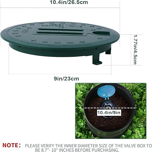 Miniatura 7 de Aleybloodes 2 fundas para caja de válvulas de aspersores, tapa de caja de válvula para control de riego de rociadores al aire libre, sistema de