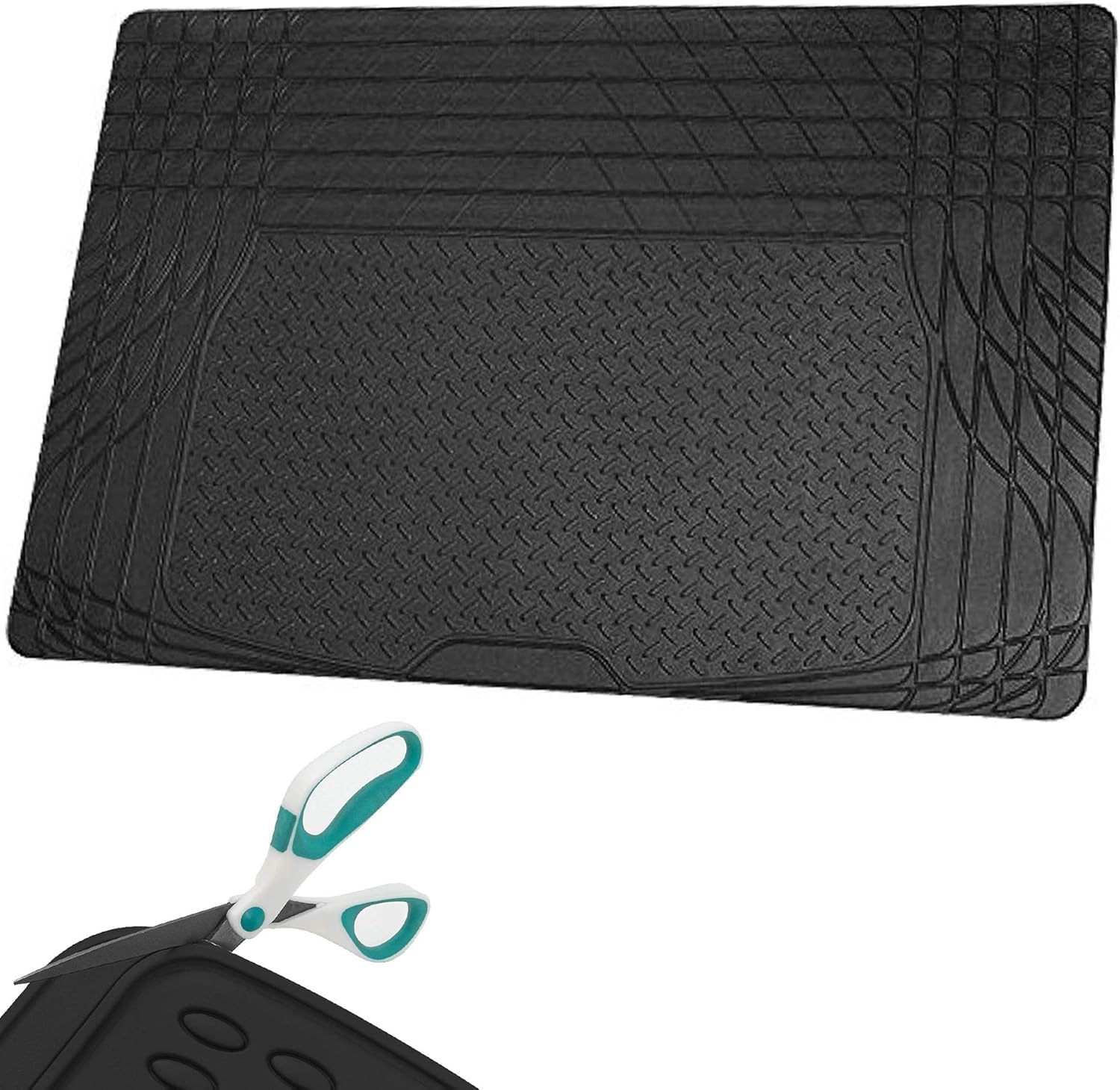 Car Boot Liner for Audi A3 8P Series 2007-2013, Rear Cargo Mat Heavy Duty Waterproof Protective Trunk Tray PVC, 120×80cm