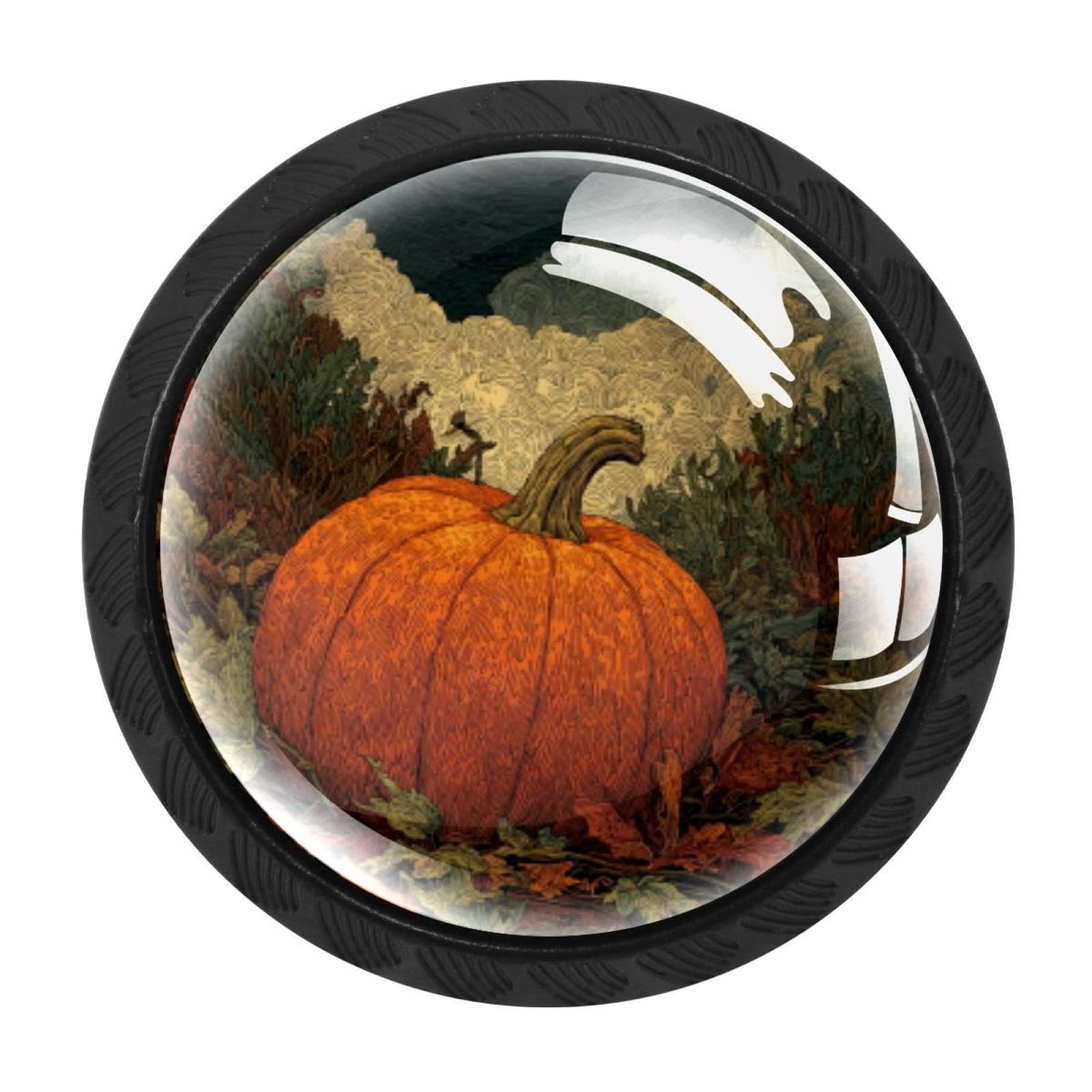 CHENZZZZ Pumpkin Fall Cabinet Knobs 4 Pieces Drawer Kitchen Cabinets Dresser Cupboard Wardrobe Unique Pulls Handles