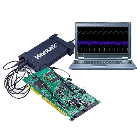 Hantek Laptop PC USB Digital Storage Virtual Oscilloscope 2 Channels 20Mhz Handheld Portable Osciloscopio (6022BE)
