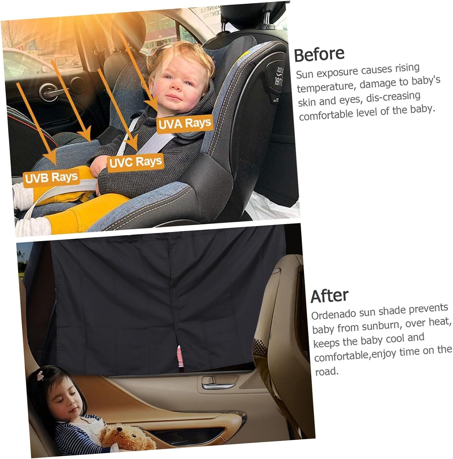 Car Front and Rear Partition Curtain Removable Sun Shade for Privacy Lightweight Breathable Mesh Easy Installation Car Divider for Heat Protection Black