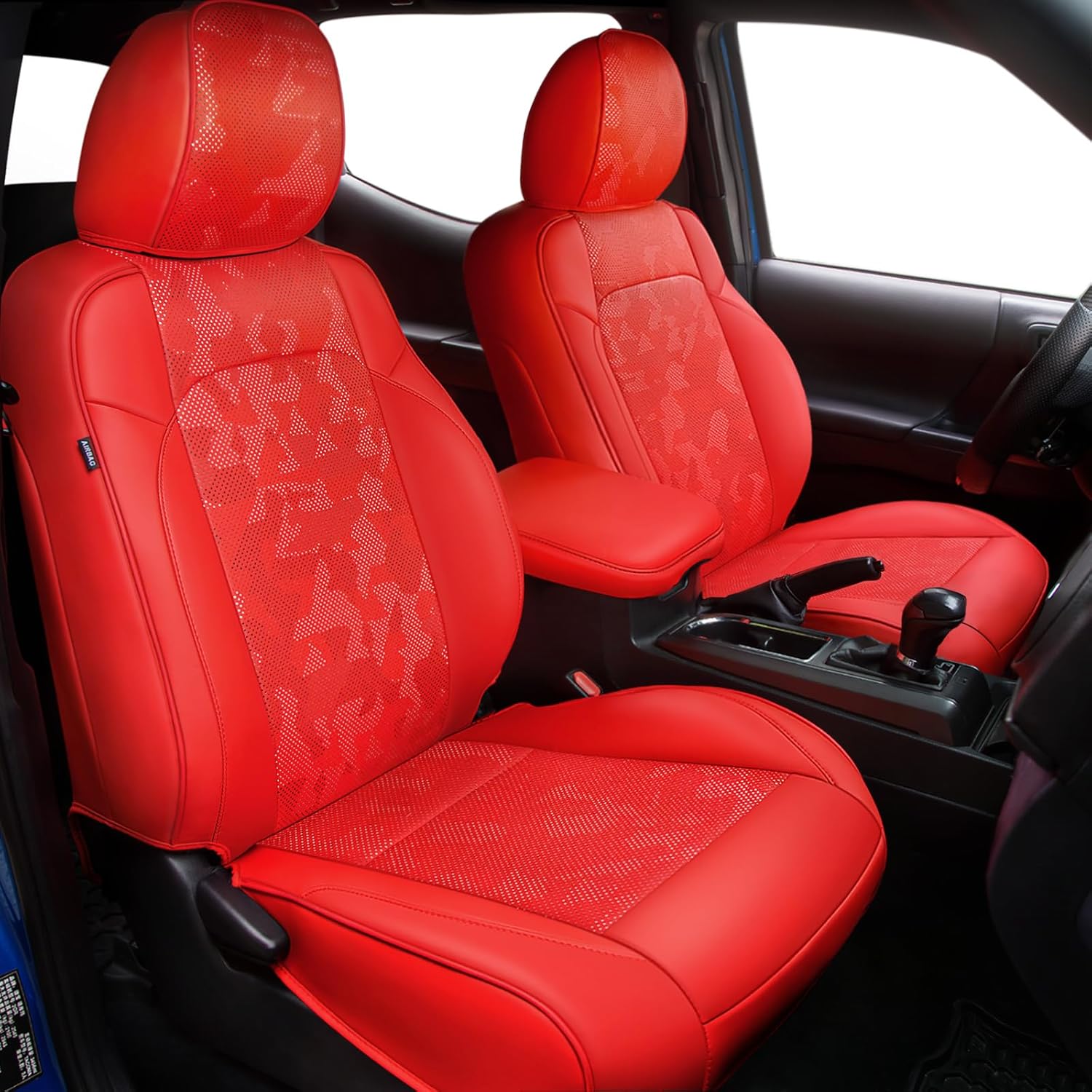 Leather Seat Covers Custom Fit for Tacoma Gen 3rd (2016-2023) Double & Crew Cab, for SR, SR5, Limited, TRD Pro, TRD Sport, TRD Off-Road, Trail Special Edition - Fully Covered