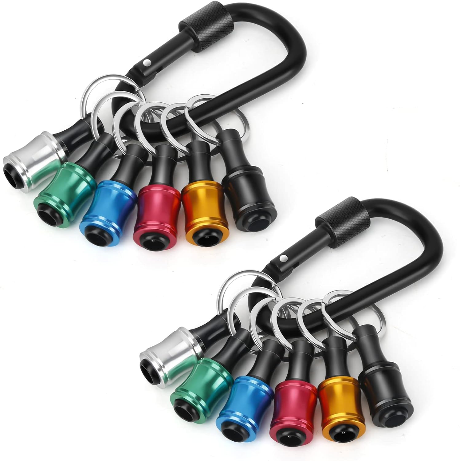 Upgrade 12PCS 1/4 Inch Hex Shank Screwdriver Bits Holder, Quick-change Extension Bar Keychain Screw Adapter, Portable Hand-held Drill Bit Holder for Electric Screwdrivers and Drill Bit